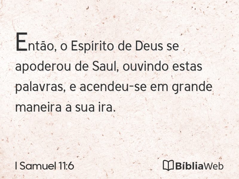 I Samuel 11:6 em imagem para compartilhar