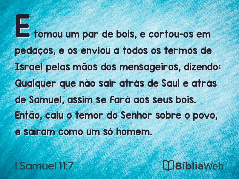 I Samuel 11:7 em imagem para compartilhar