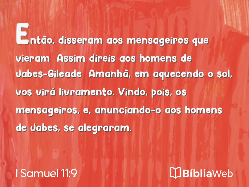 I Samuel 11:9 em imagem para compartilhar