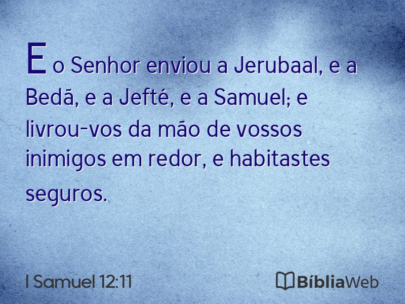 I Samuel 12:11 em imagem para compartilhar