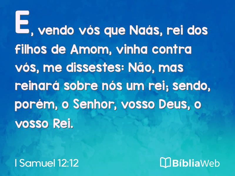 I Samuel 12:12 em imagem para compartilhar