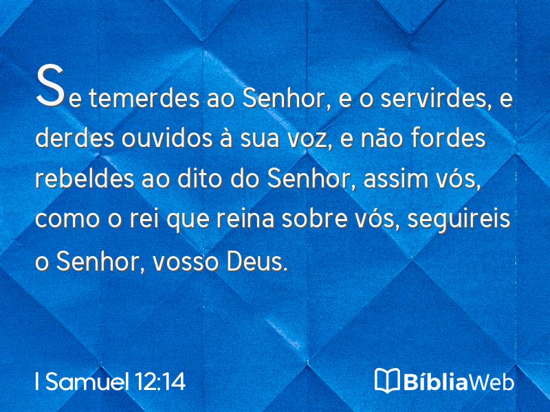 I Samuel 12:14 em imagem para compartilhar