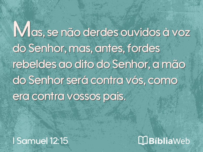I Samuel 12:15 em imagem para compartilhar