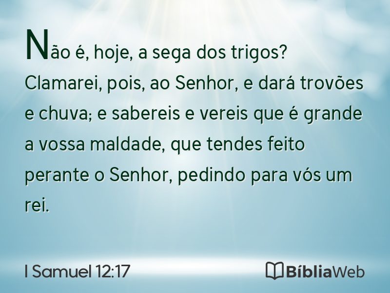I Samuel 12:17 em imagem para compartilhar