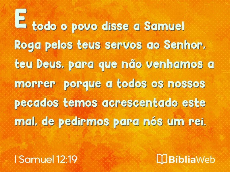 I Samuel 12:19 em imagem para compartilhar