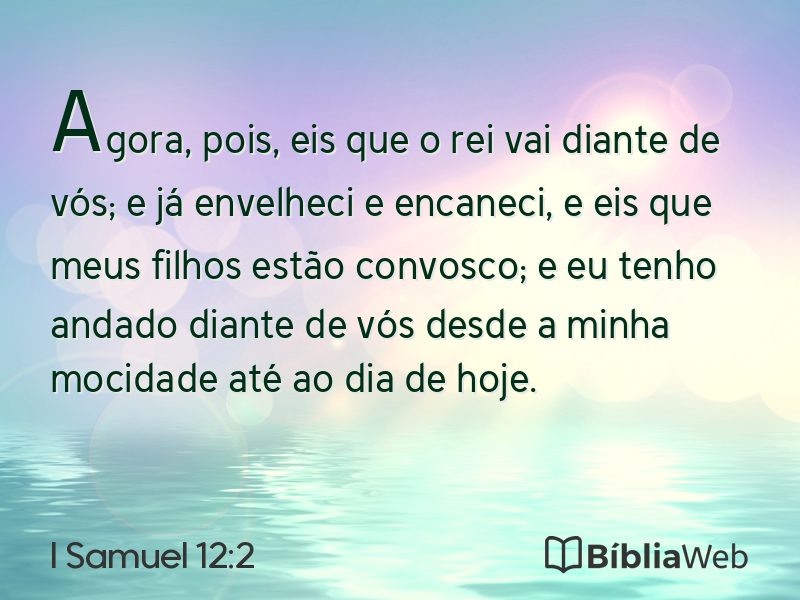 I Samuel 12:2 em imagem para compartilhar