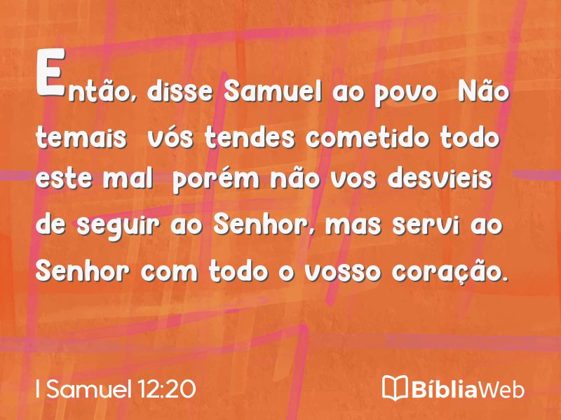 I Samuel 12:20 em imagem para compartilhar