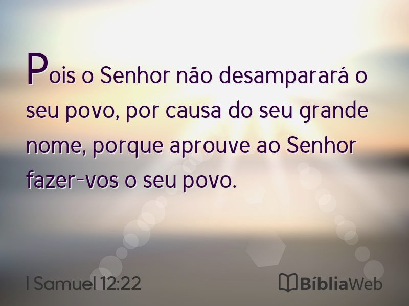 I Samuel 12:22 em imagem para compartilhar