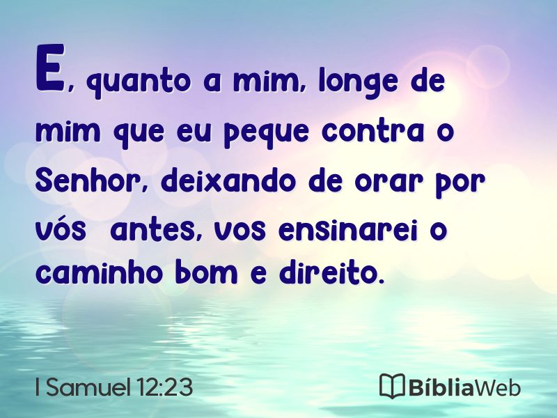 I Samuel 12:23 em imagem para compartilhar