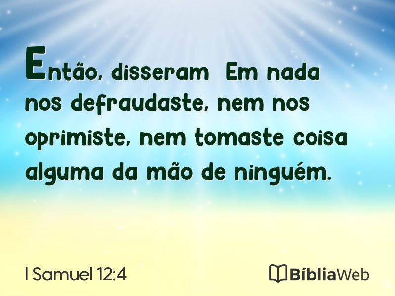 I Samuel 12:4 em imagem para compartilhar