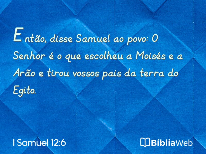 I Samuel 12:6 em imagem para compartilhar