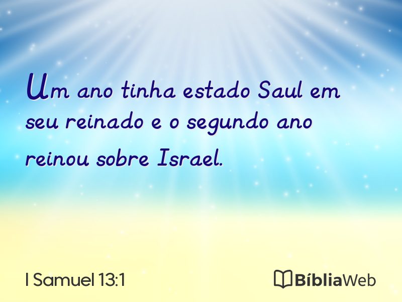 I Samuel 13:1 em imagem para compartilhar