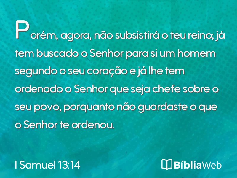 I Samuel 13:14 em imagem para compartilhar