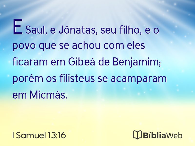 I Samuel 13:16 em imagem para compartilhar