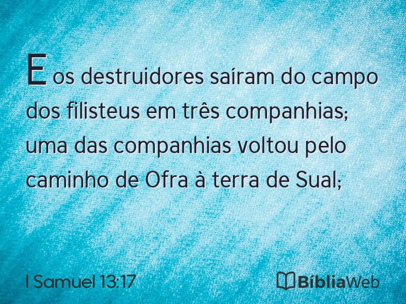 I Samuel 13:17 em imagem para compartilhar