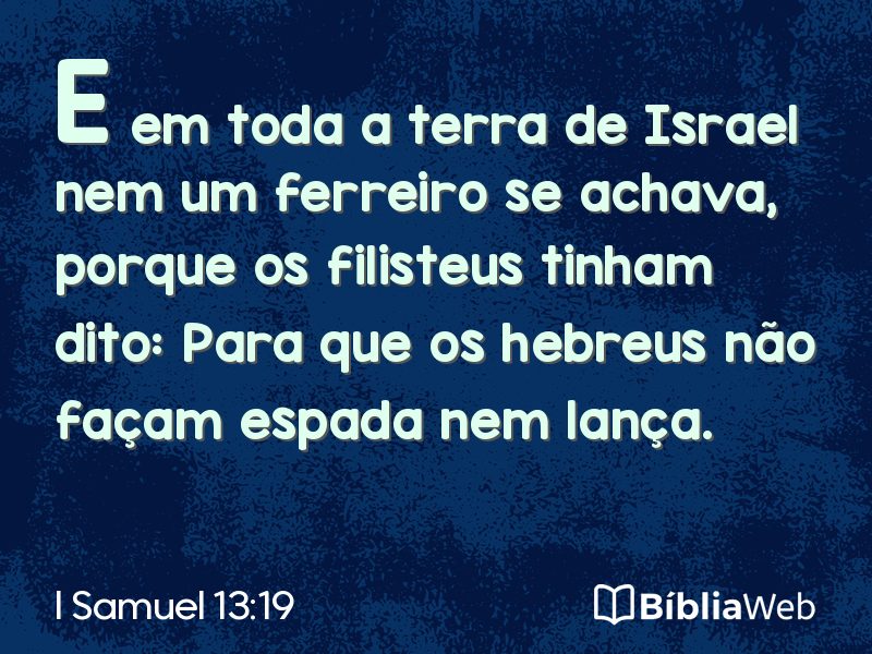 I Samuel 13:19 em imagem para compartilhar