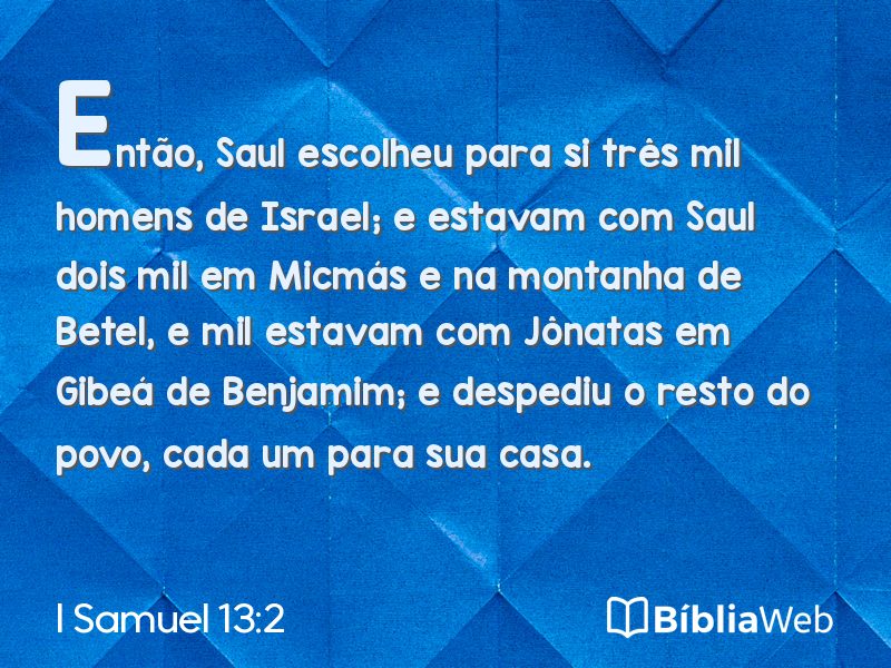 I Samuel 13:2 em imagem para compartilhar