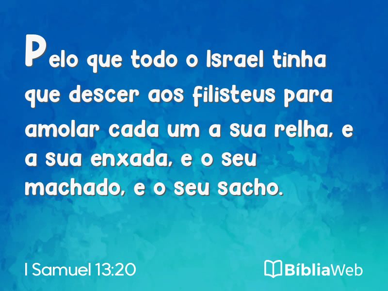 I Samuel 13:20 em imagem para compartilhar