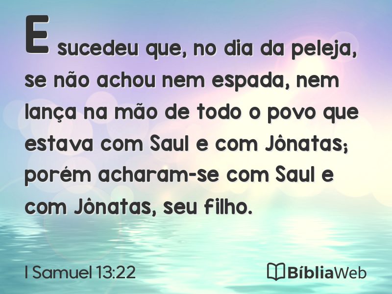 I Samuel 13:22 em imagem para compartilhar
