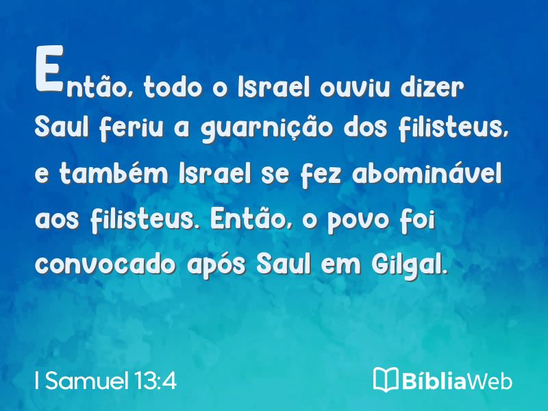 I Samuel 13:4 em imagem para compartilhar