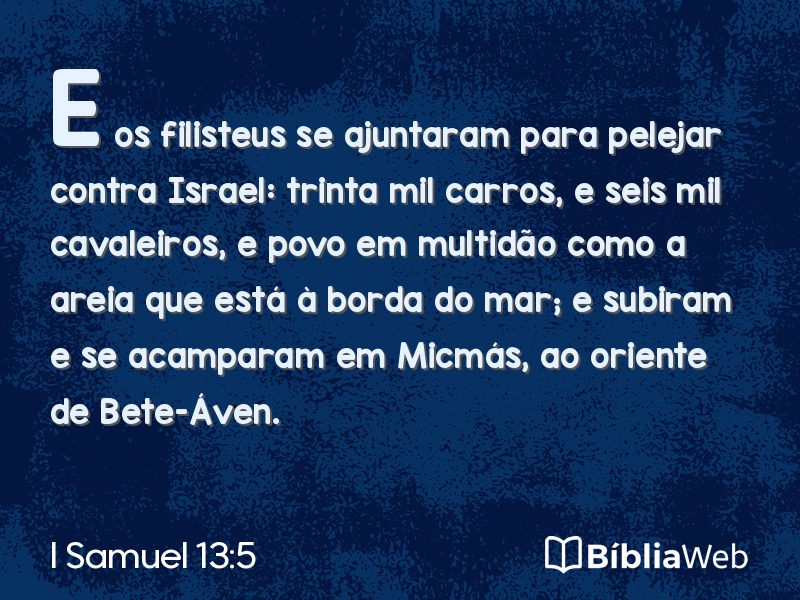 I Samuel 13:5 em imagem para compartilhar