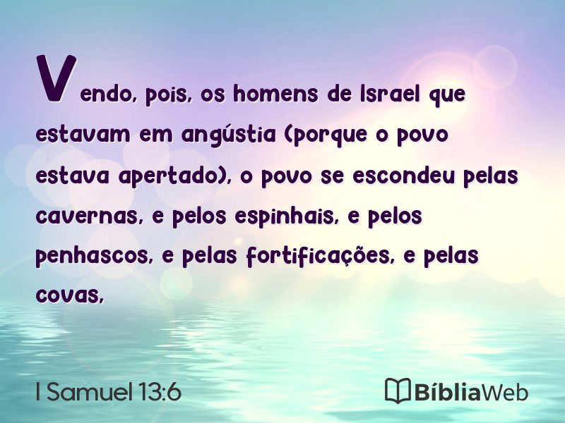 I Samuel 13:6 em imagem para compartilhar