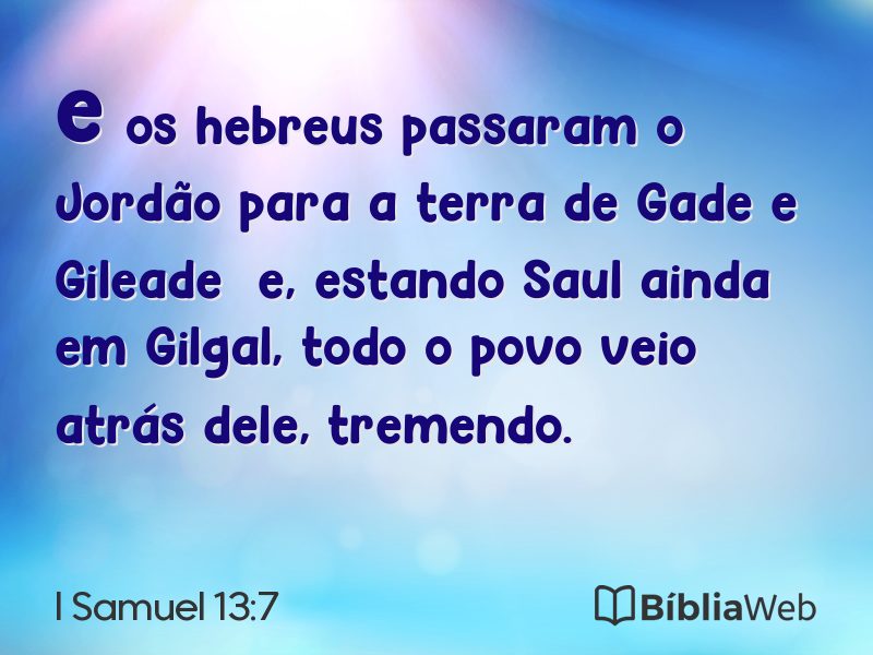 I Samuel 13:7 em imagem para compartilhar