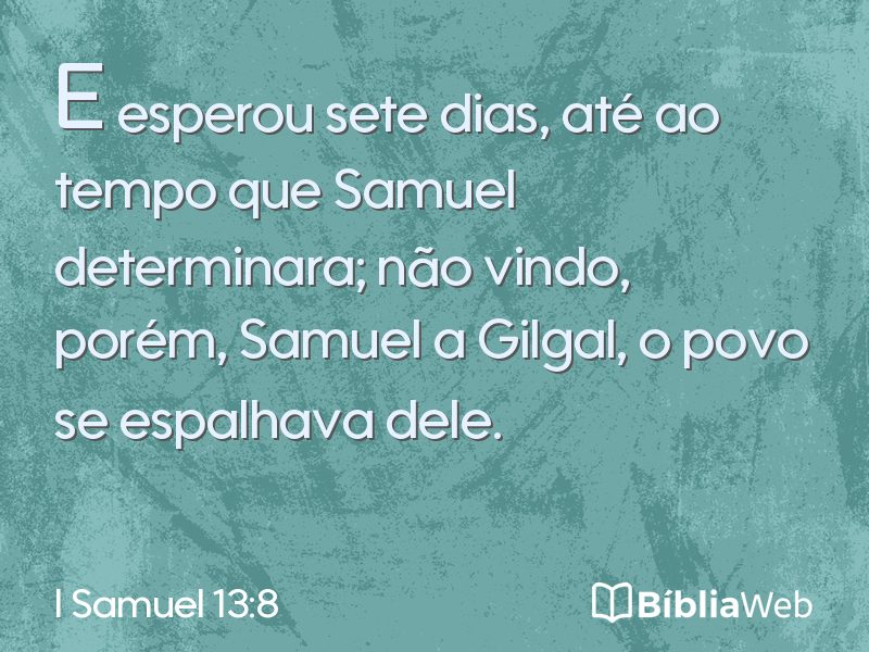 I Samuel 13:8 em imagem para compartilhar