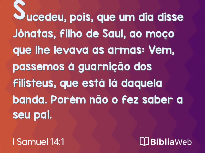 I Samuel 14:1 em imagem para compartilhar