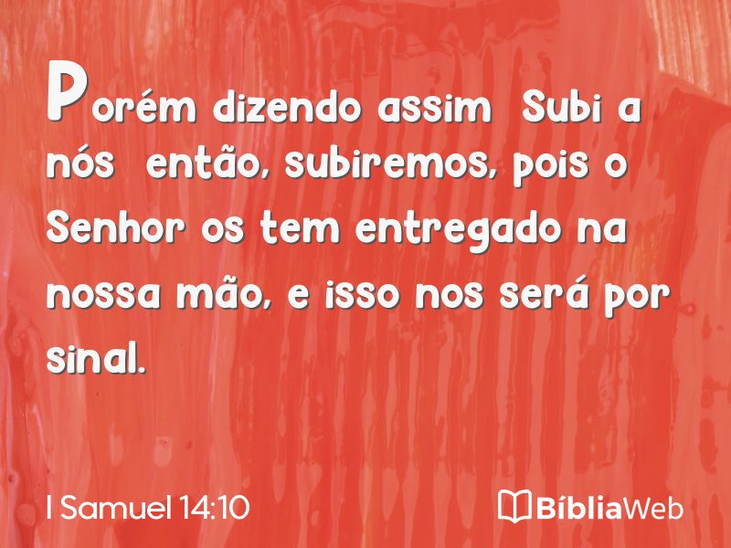I Samuel 14:10 em imagem para compartilhar