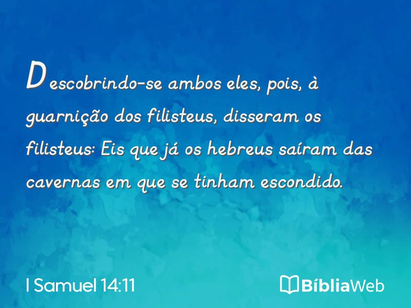 I Samuel 14:11 em imagem para compartilhar