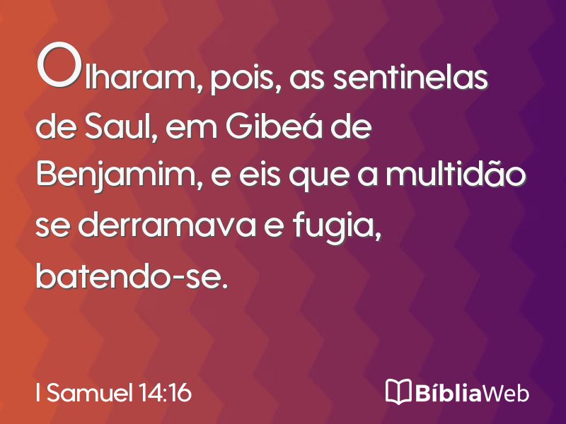 I Samuel 14:16 em imagem para compartilhar