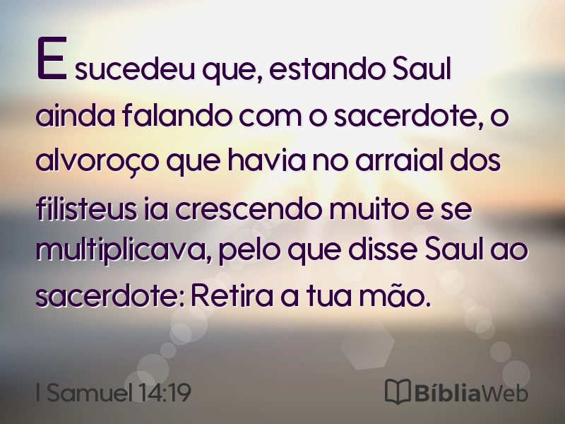 I Samuel 14:19 em imagem para compartilhar