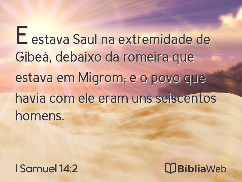 I Samuel 14:2 em imagem para compartilhar