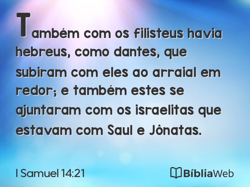 I Samuel 14:21 em imagem para compartilhar