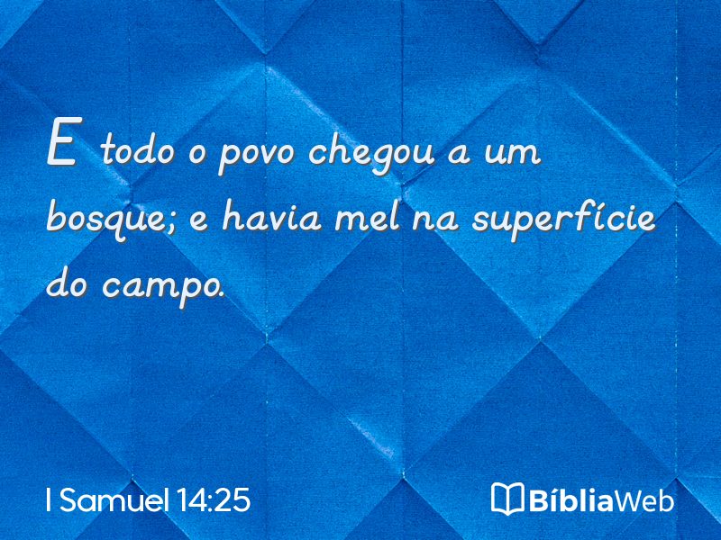 I Samuel 14:25 em imagem para compartilhar