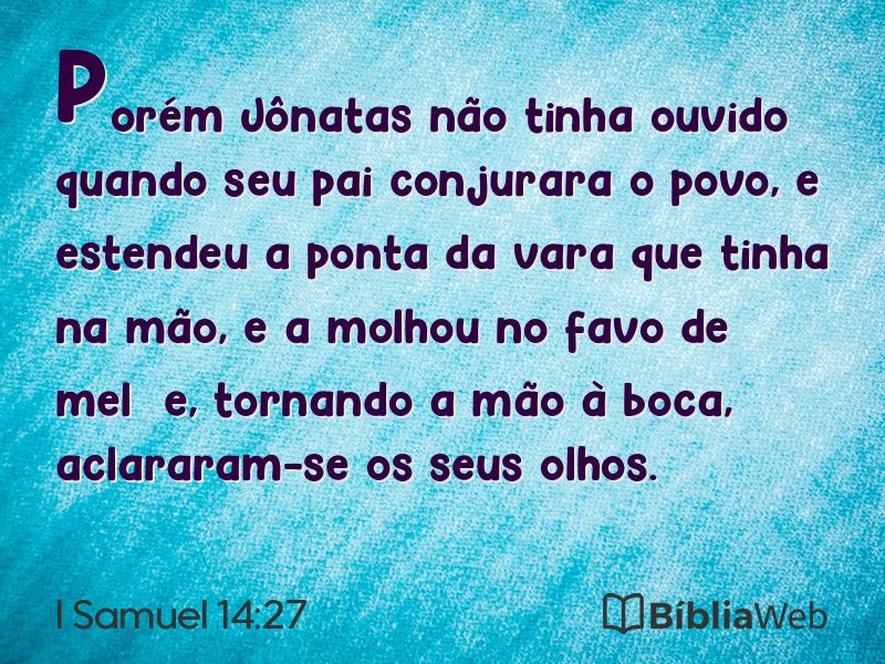 I Samuel 14:27 em imagem para compartilhar
