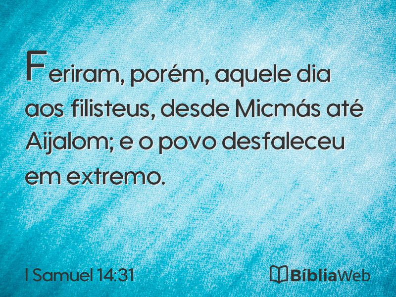 I Samuel 14:31 em imagem para compartilhar
