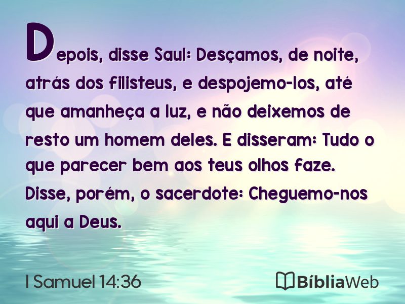 I Samuel 14:36 em imagem para compartilhar