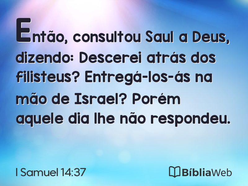 I Samuel 14:37 em imagem para compartilhar
