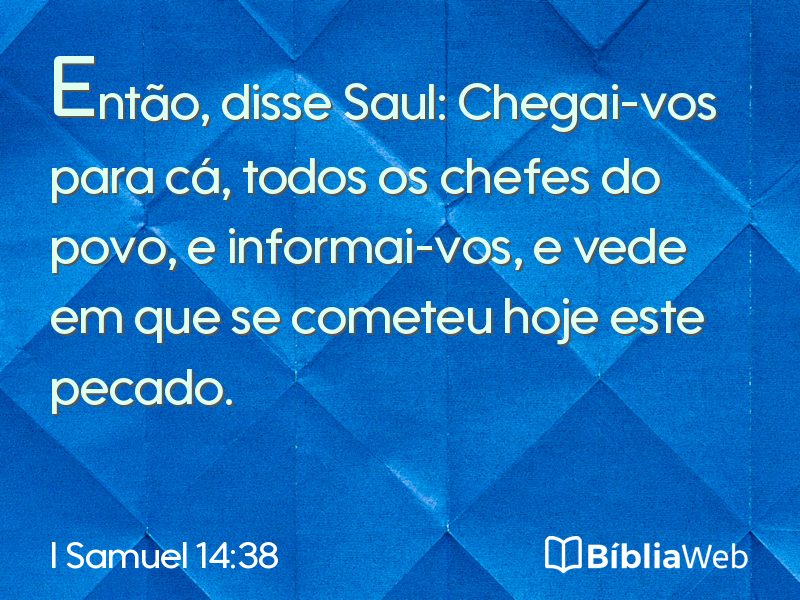 I Samuel 14:38 em imagem para compartilhar