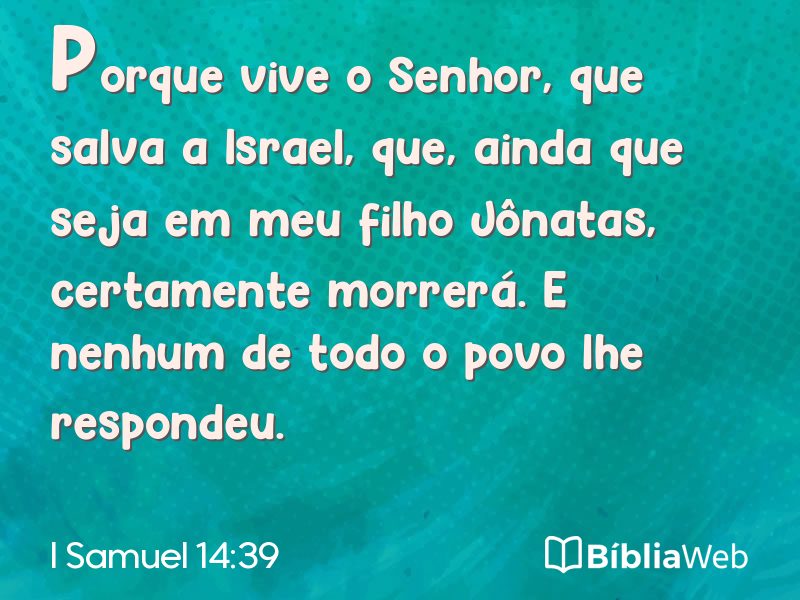 I Samuel 14:39 em imagem para compartilhar