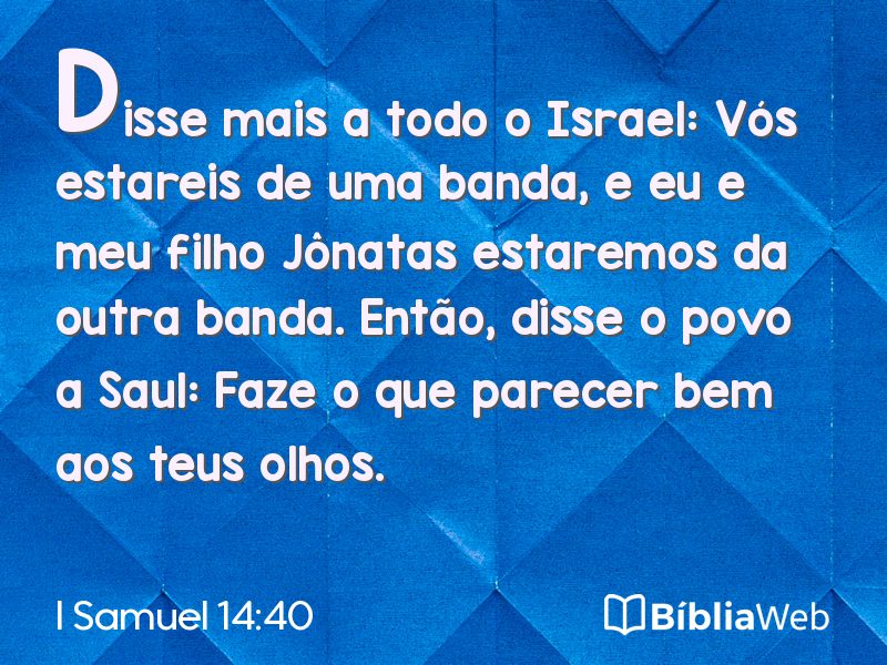 I Samuel 14:40 em imagem para compartilhar