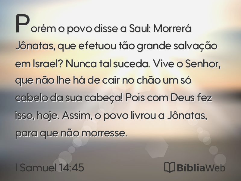 I Samuel 14:45 em imagem para compartilhar