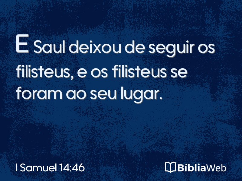 I Samuel 14:46 em imagem para compartilhar