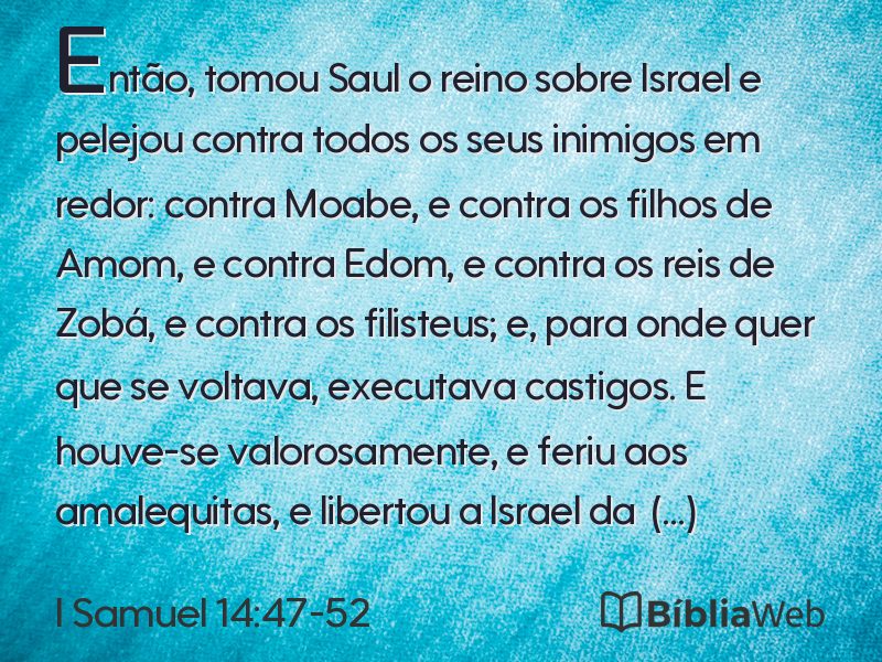 I Samuel 14:47-52 em imagem para compartilhar