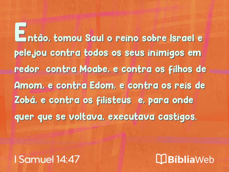 I Samuel 14:47 em imagem para compartilhar