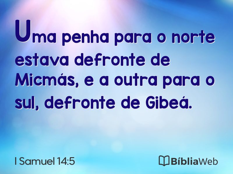 I Samuel 14:5 em imagem para compartilhar