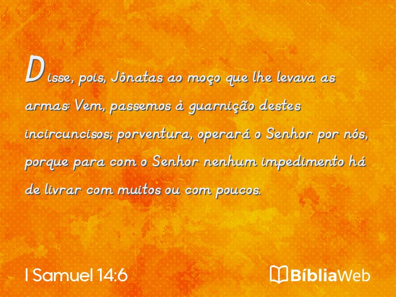 I Samuel 14:6 em imagem para compartilhar