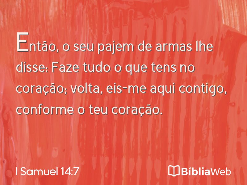 I Samuel 14:7 em imagem para compartilhar
